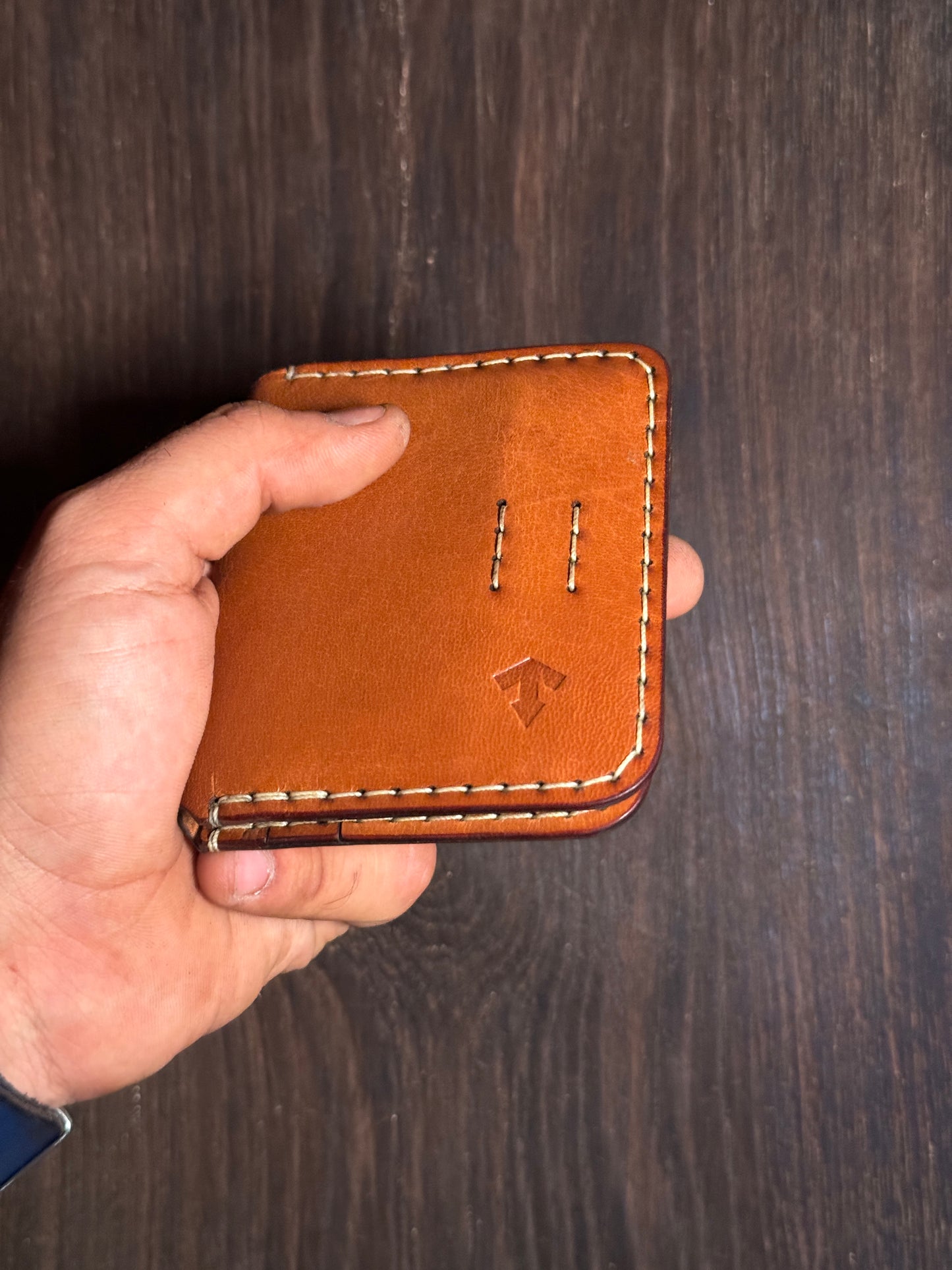 6 cards stop slots bi fold wallet in soft leather