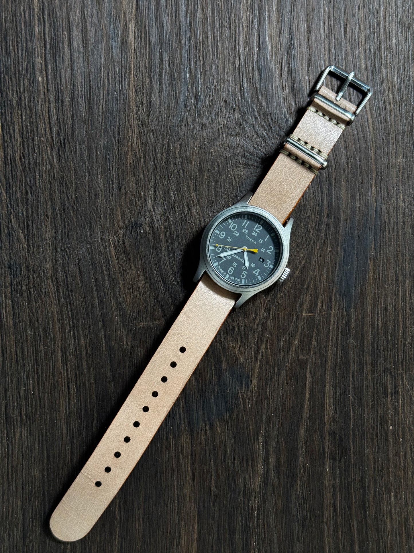 One way NATO sturdy Leather watch Straps