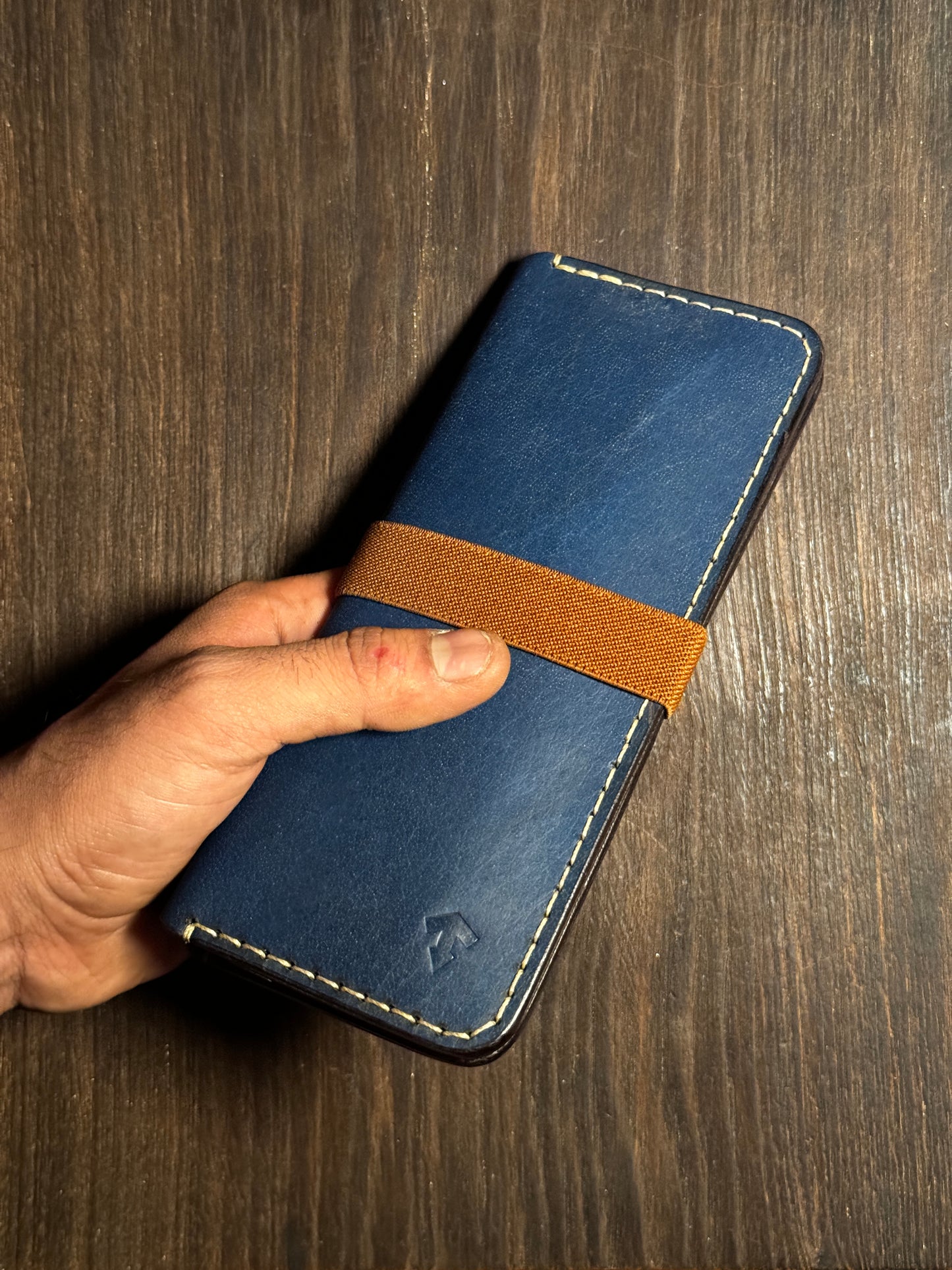 long wallet in sturdy leather