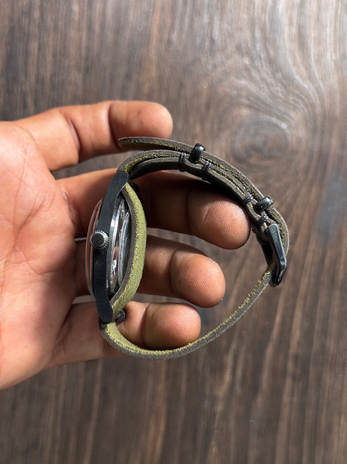HMT one way NATO vintage green watch straps