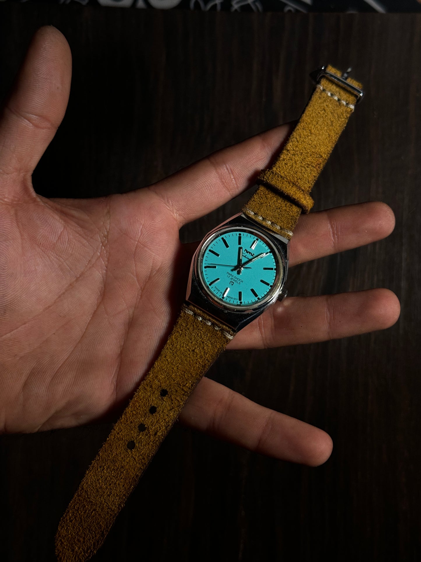 Projected full grain suede Leather watch Straps