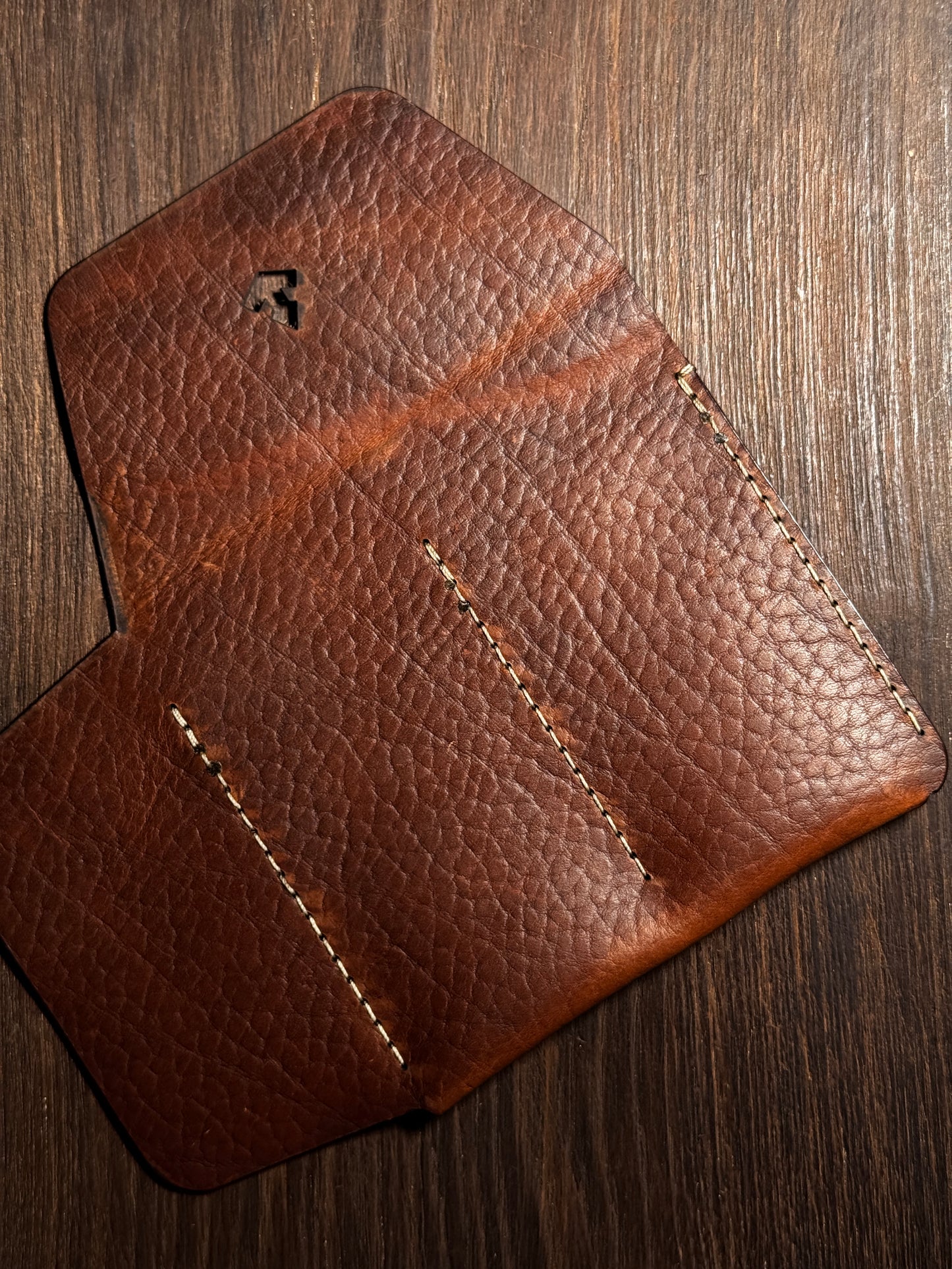 wRoll2 in horween bison usa leather full grain