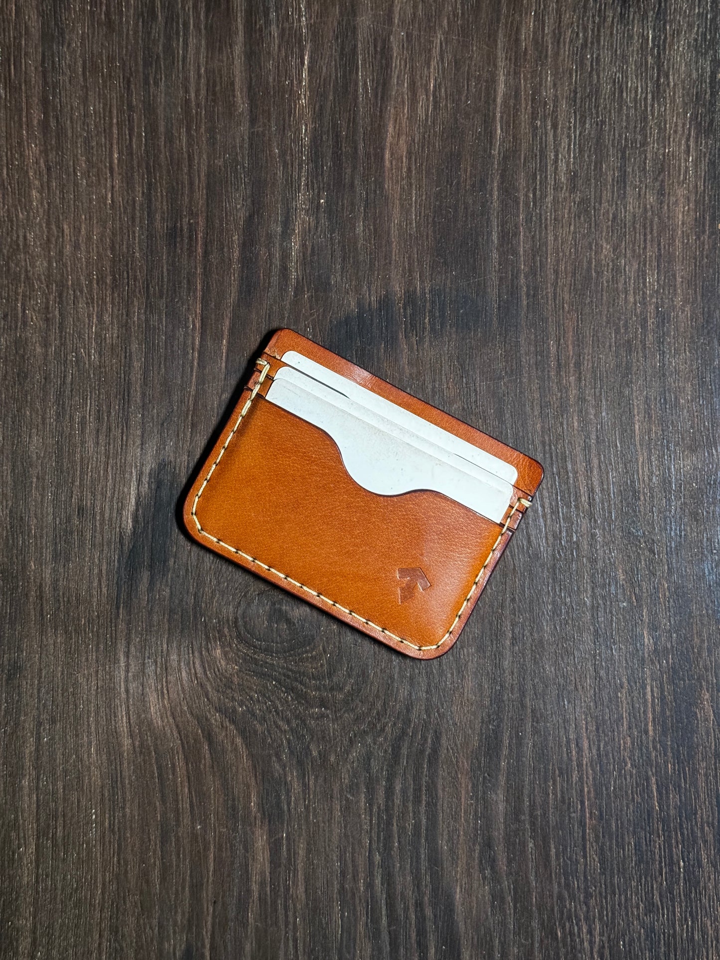 6 cards no fold sleeve wallet in soft leather
