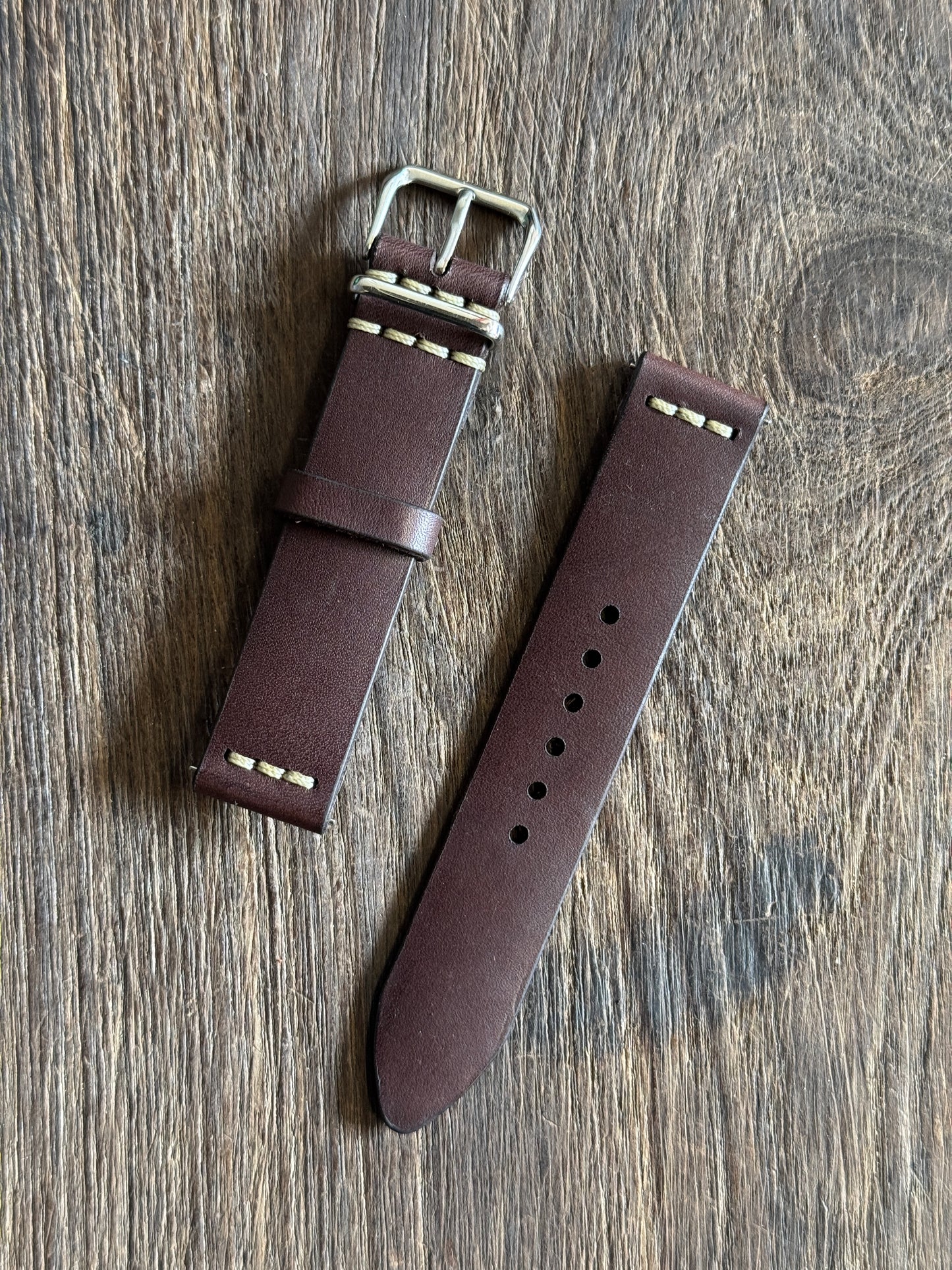 Vachetta MAHOGANY chest stitched strap