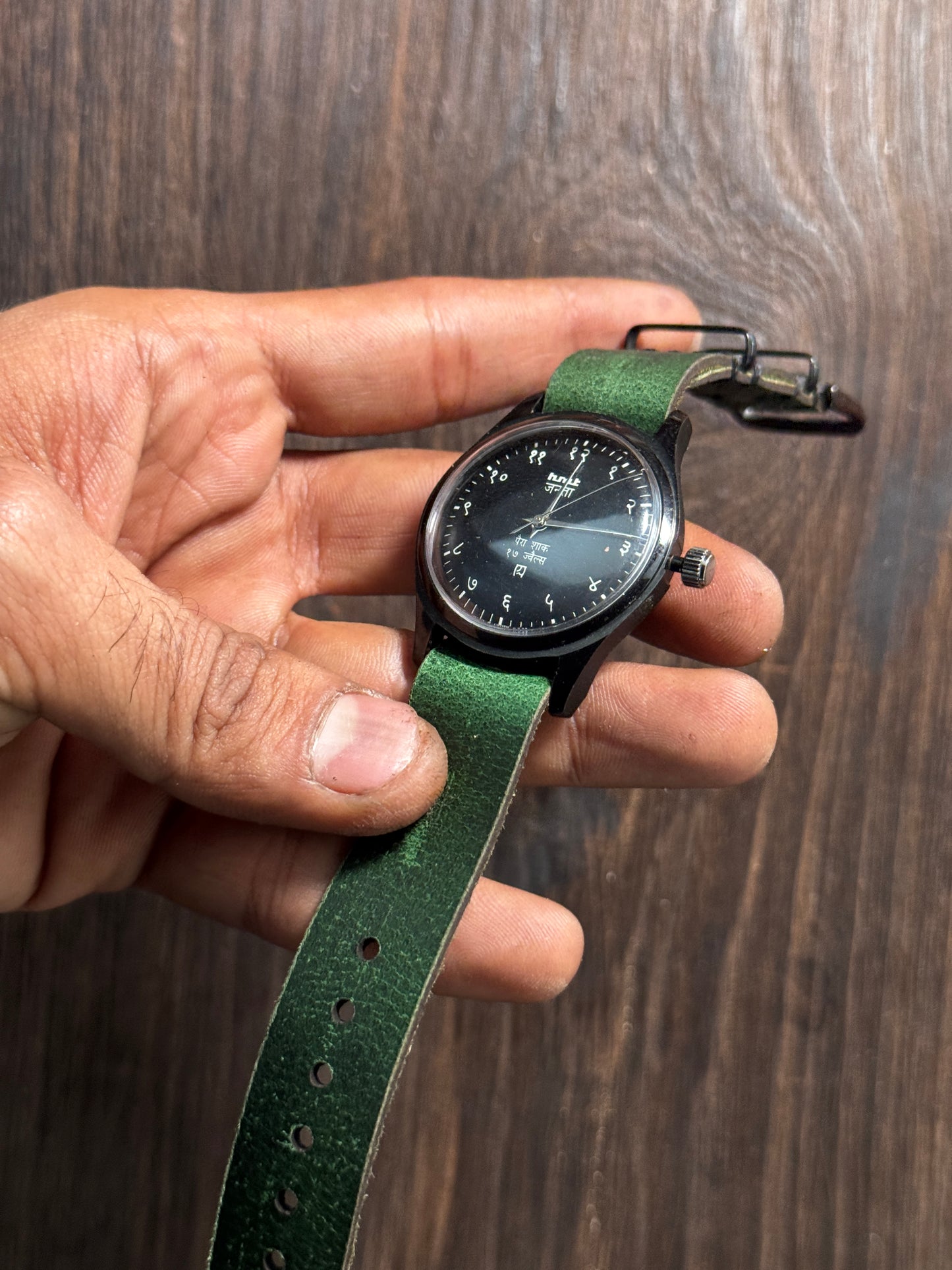 HMT one way NATO vintage green watch straps