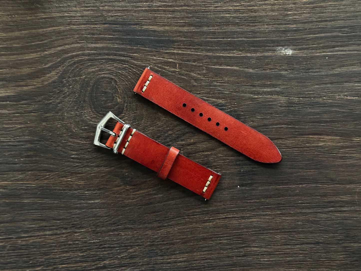 Vachetta REDDISH BROWN chest stitched strap