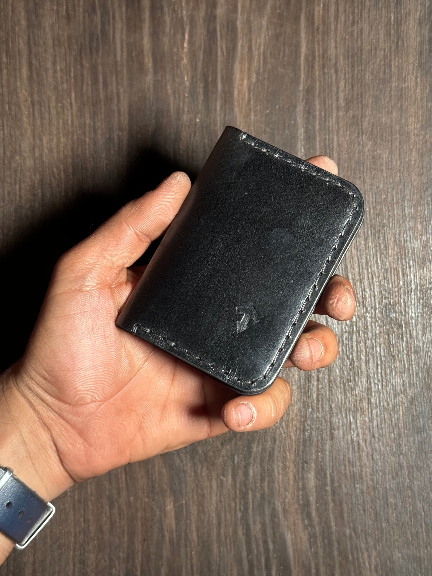 2 cards + 1 ID card slot wallet in soft leather