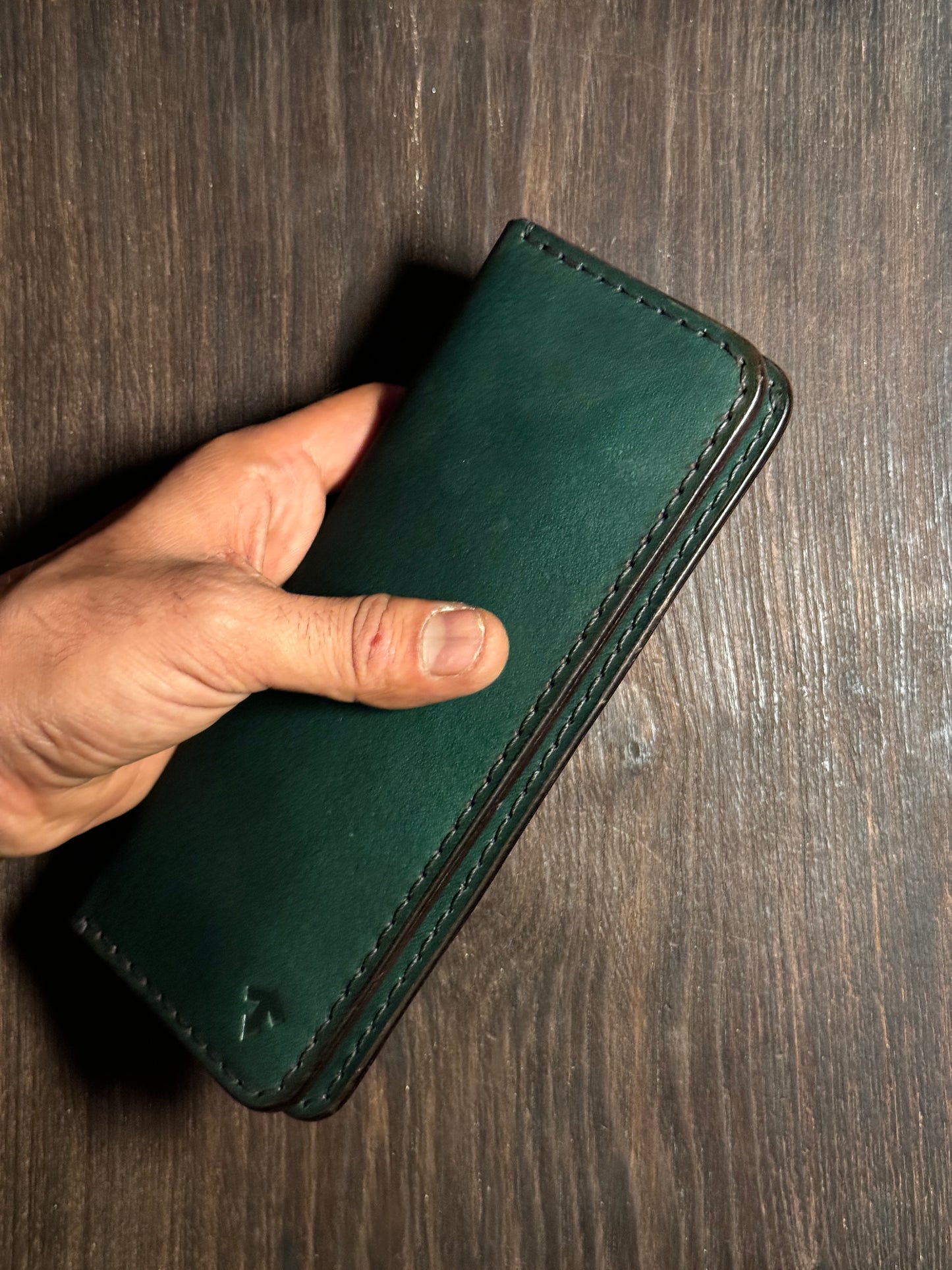 long wallet in sturdy leather