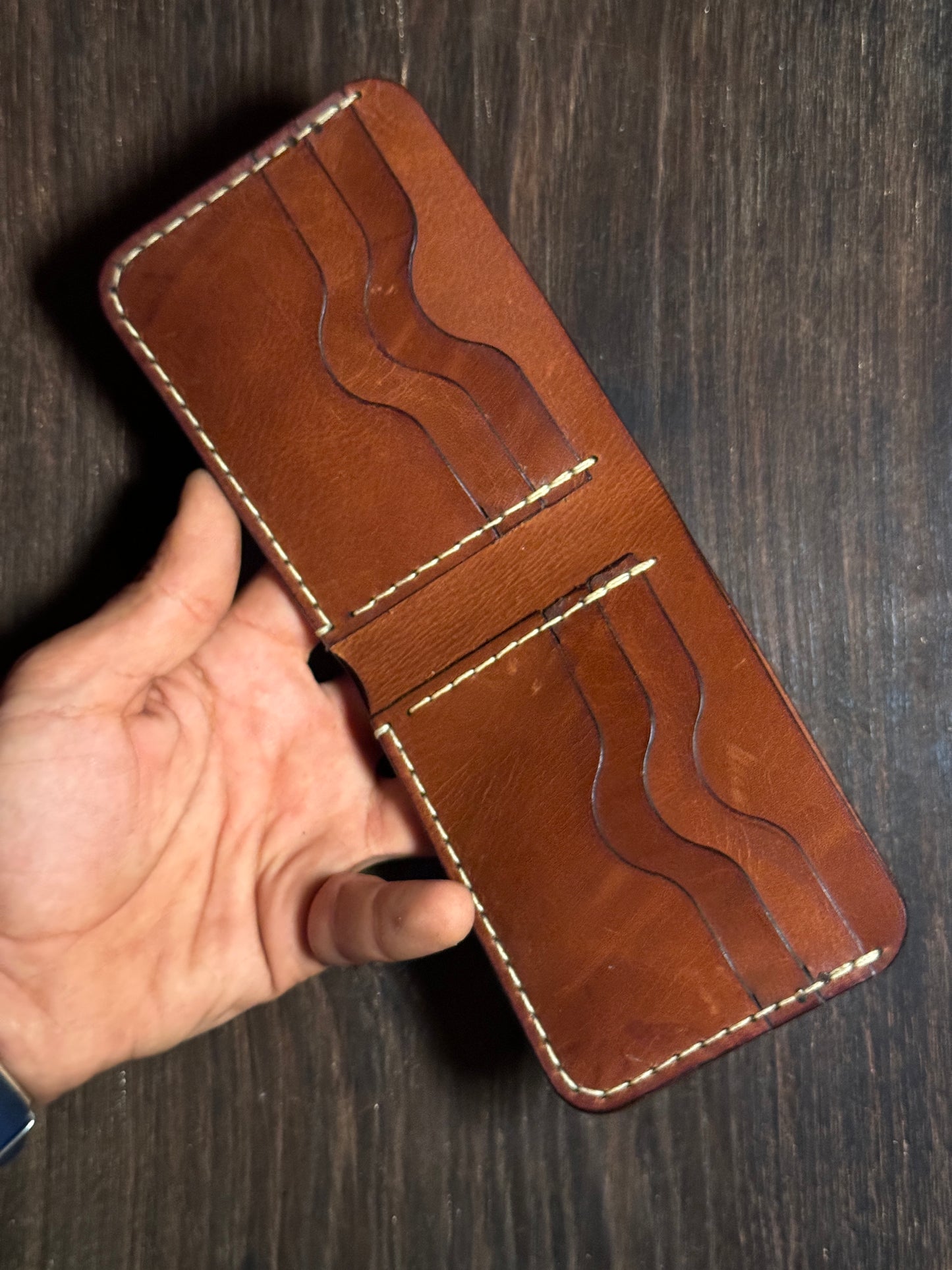 horizontal bi fold wallet 6+1 n 6+2 cash compartment in soft leather
