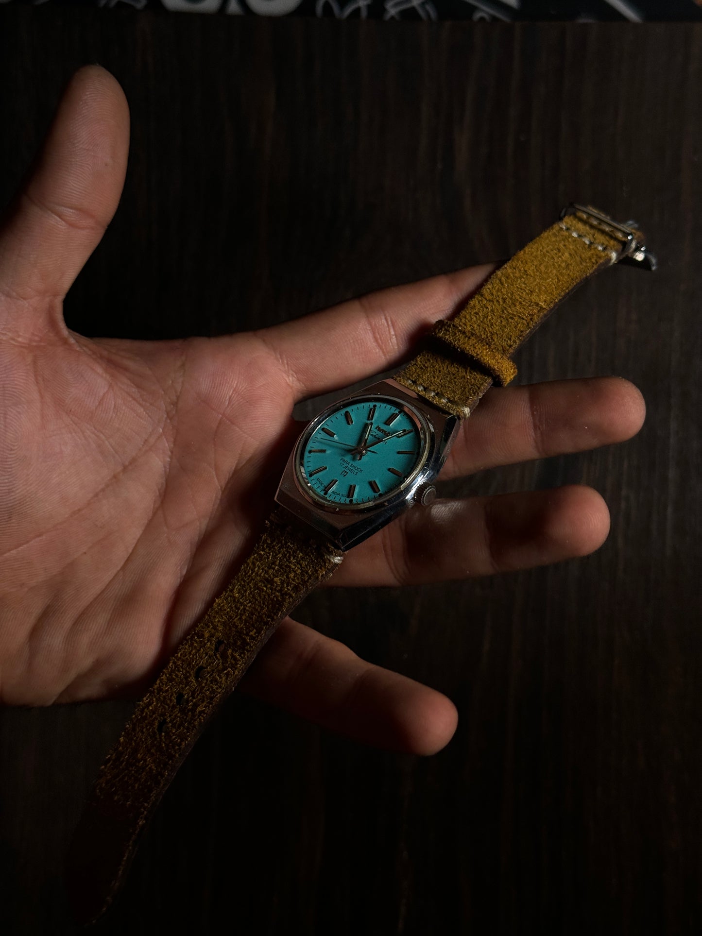 Projected full grain suede Leather watch Straps