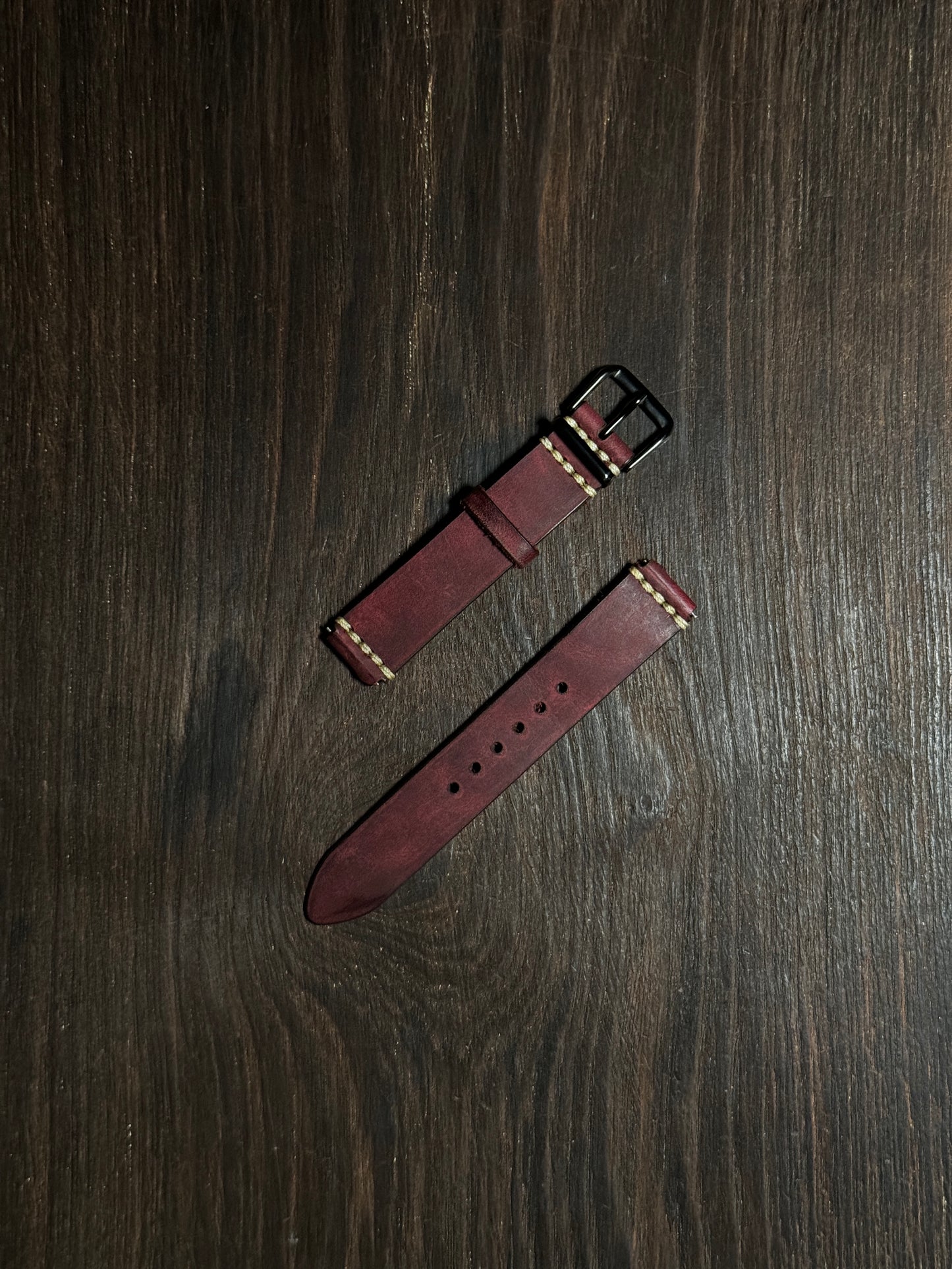 Projected rubbery feel Leather watch Straps