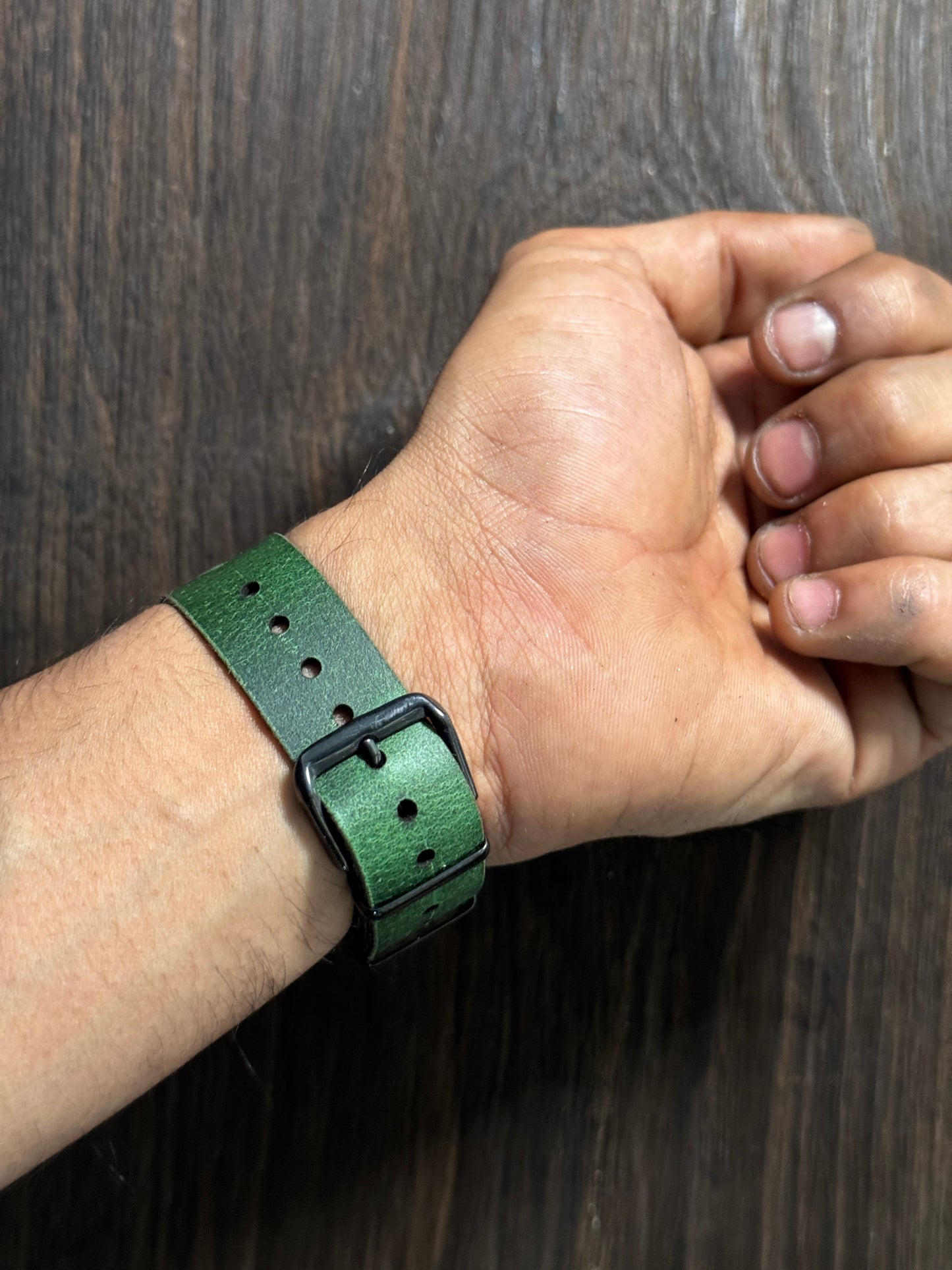 HMT one way NATO vintage green watch straps