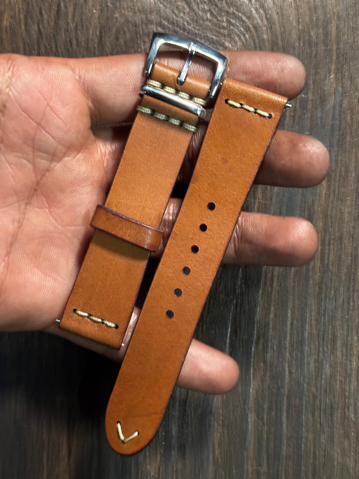 Vachetta TAN chest stitched strap