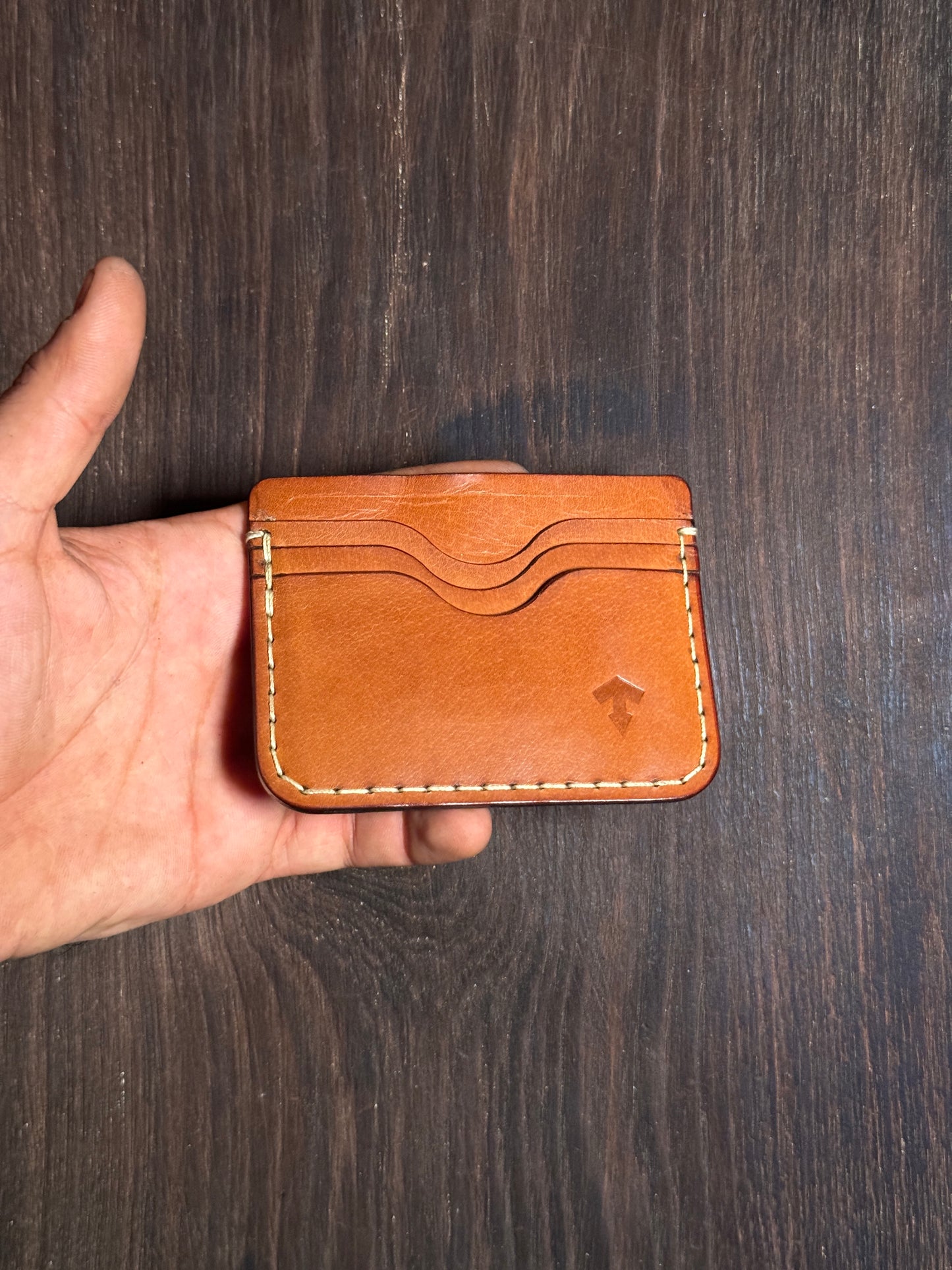 6 cards no fold sleeve wallet in soft leather