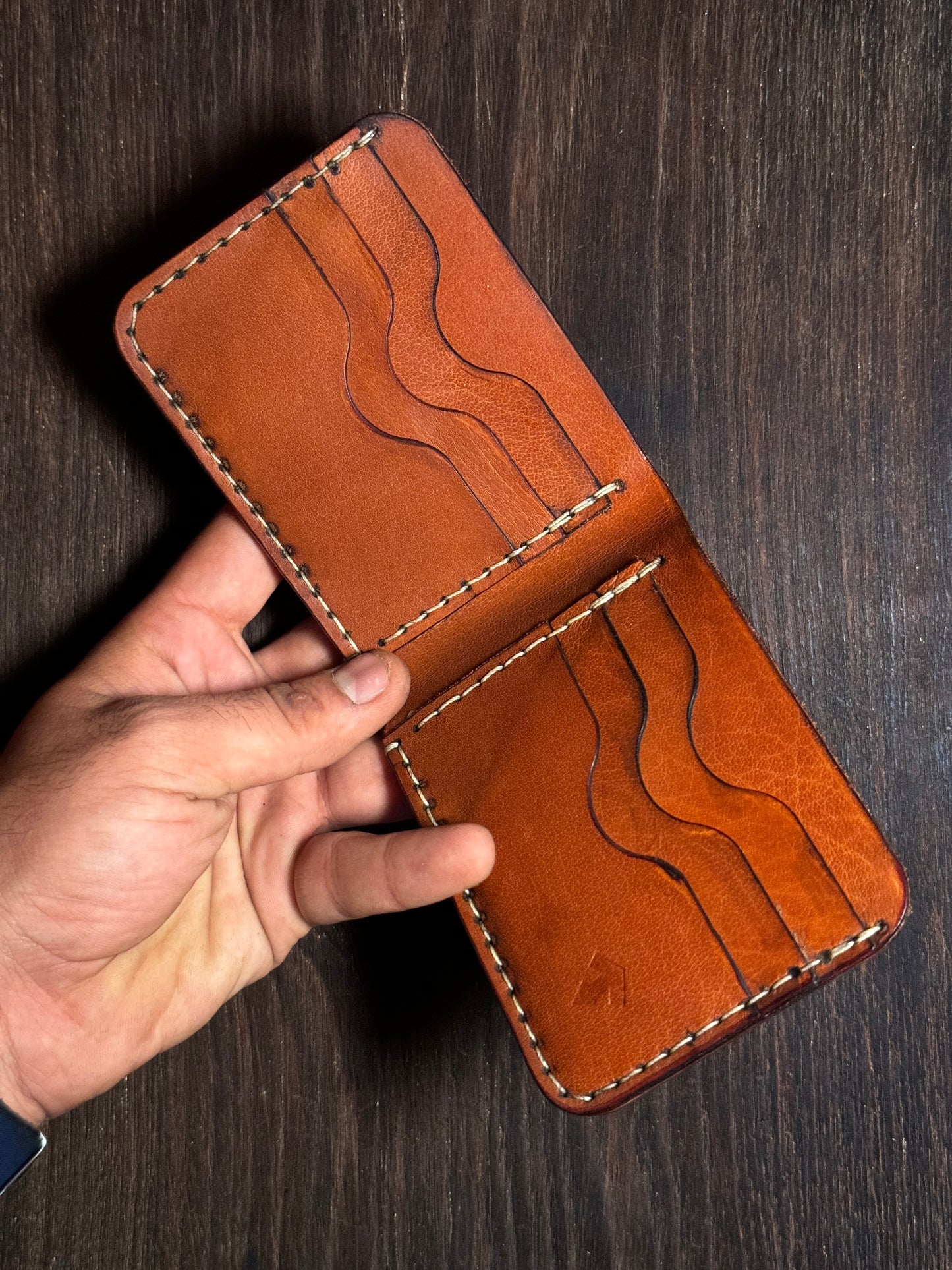horizontal bi fold wallet 6+1 n 6+2 cash compartment in soft leather