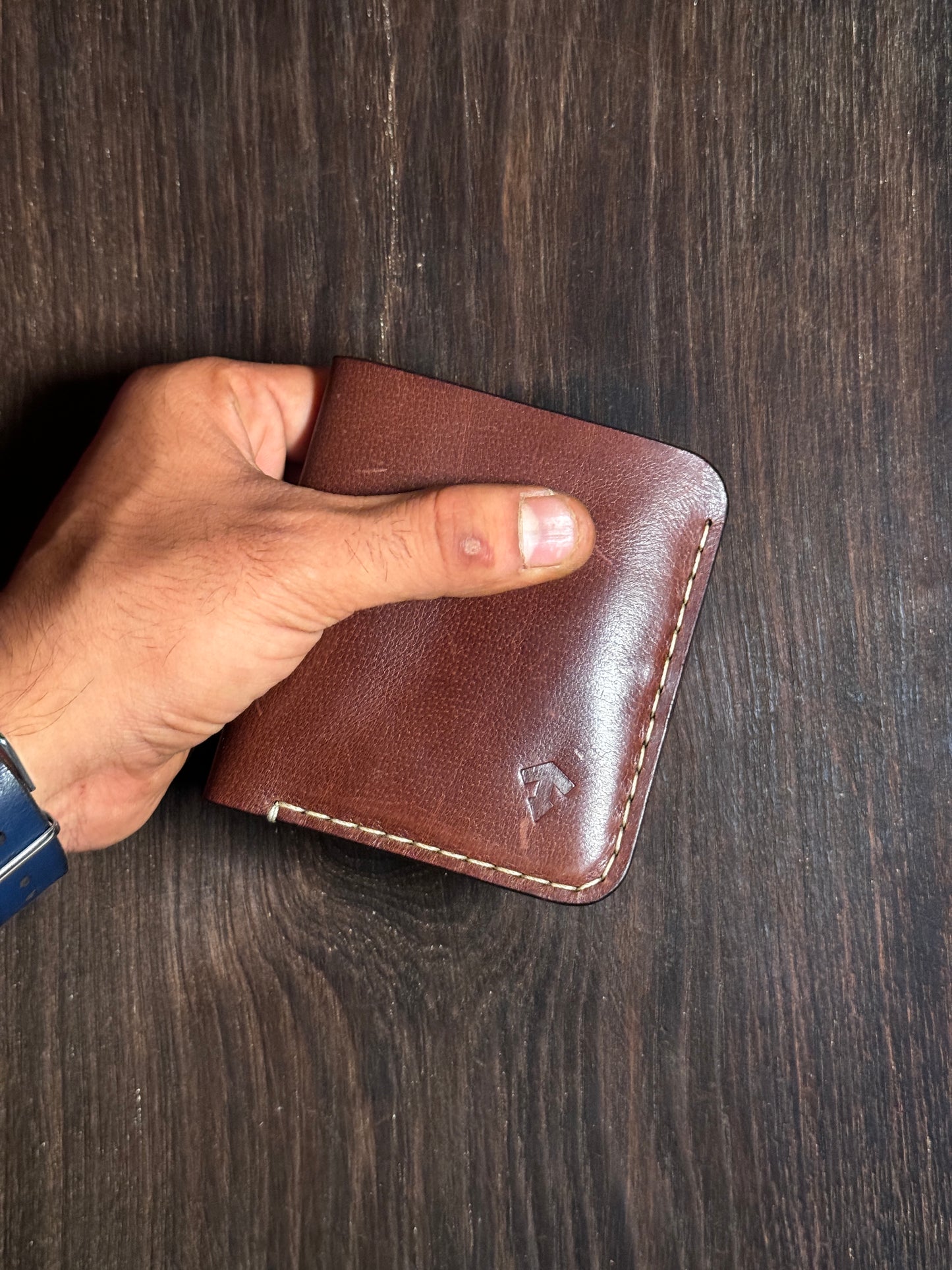 vertical bi fold wallet 6+1 regular size in soft leather