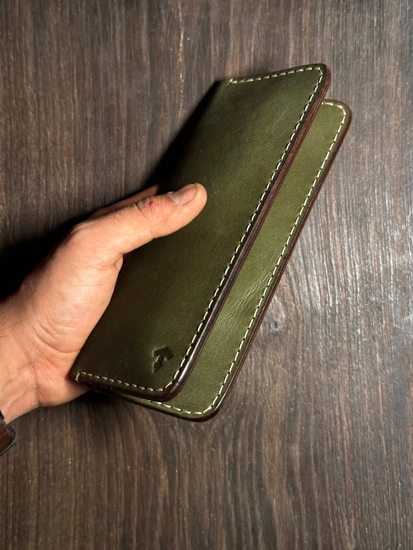 long wallet in sturdy leather