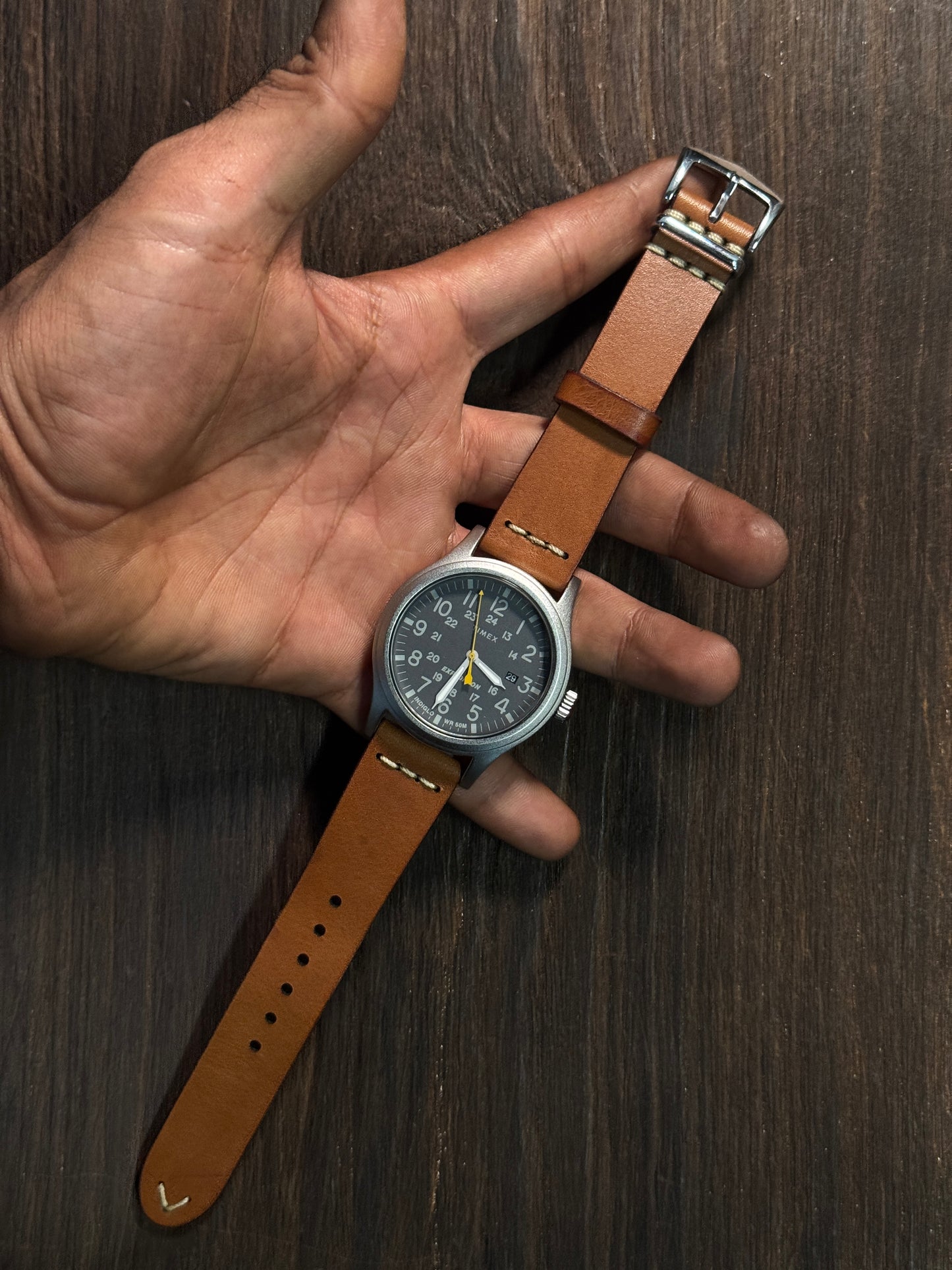 Vachetta TAN chest stitched strap
