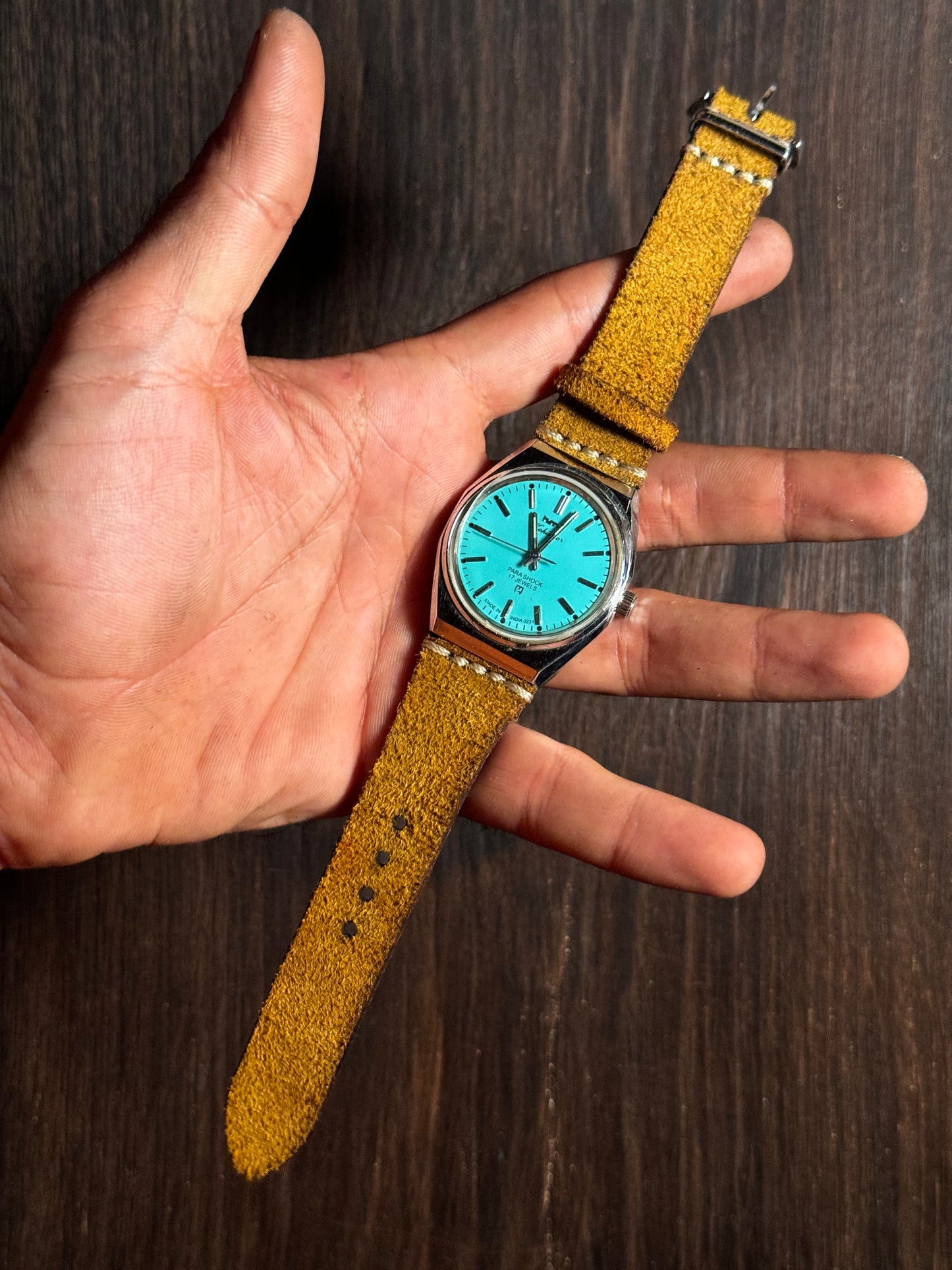 Projected full grain suede Leather watch Straps