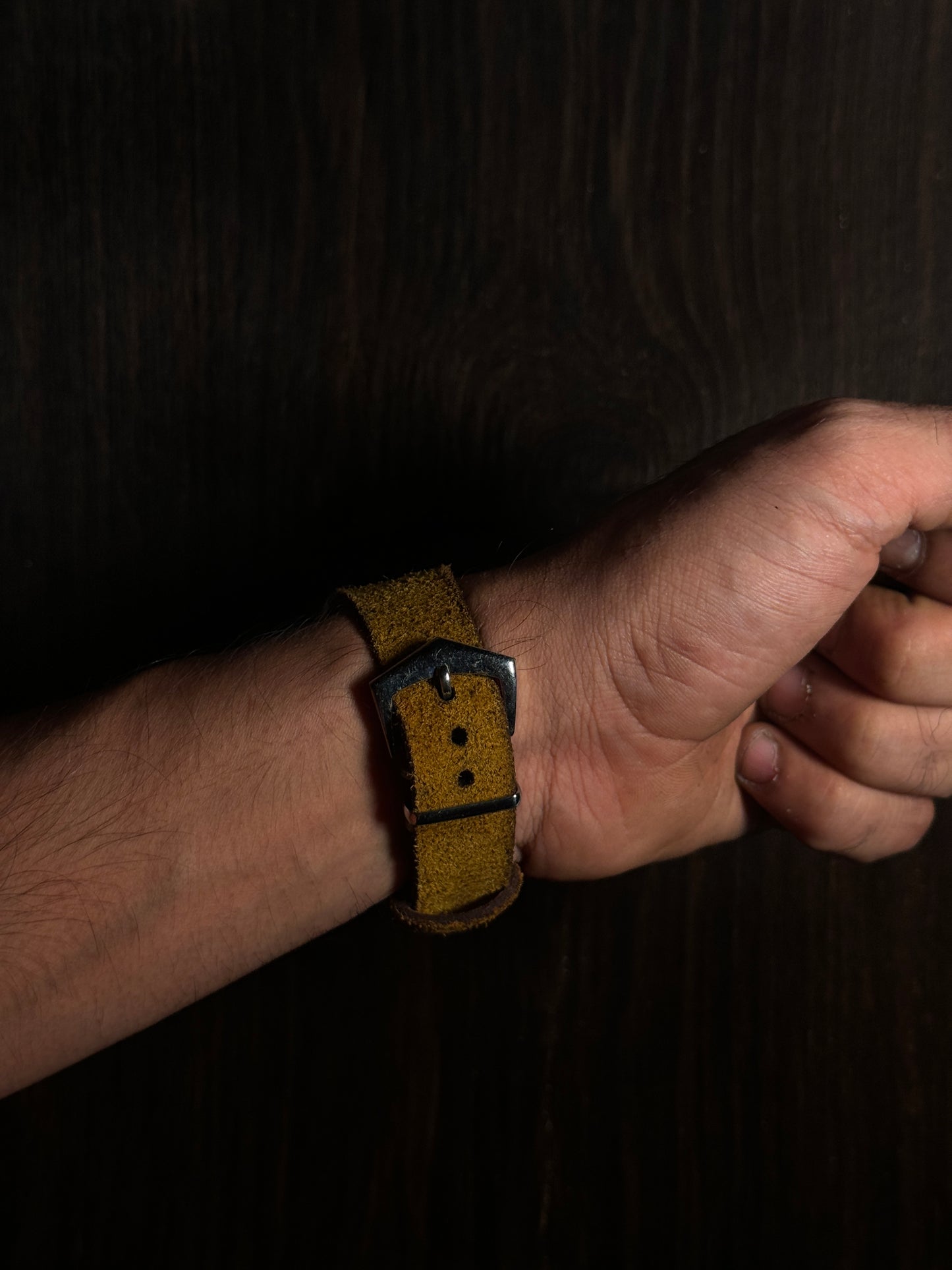 Projected full grain suede Leather watch Straps