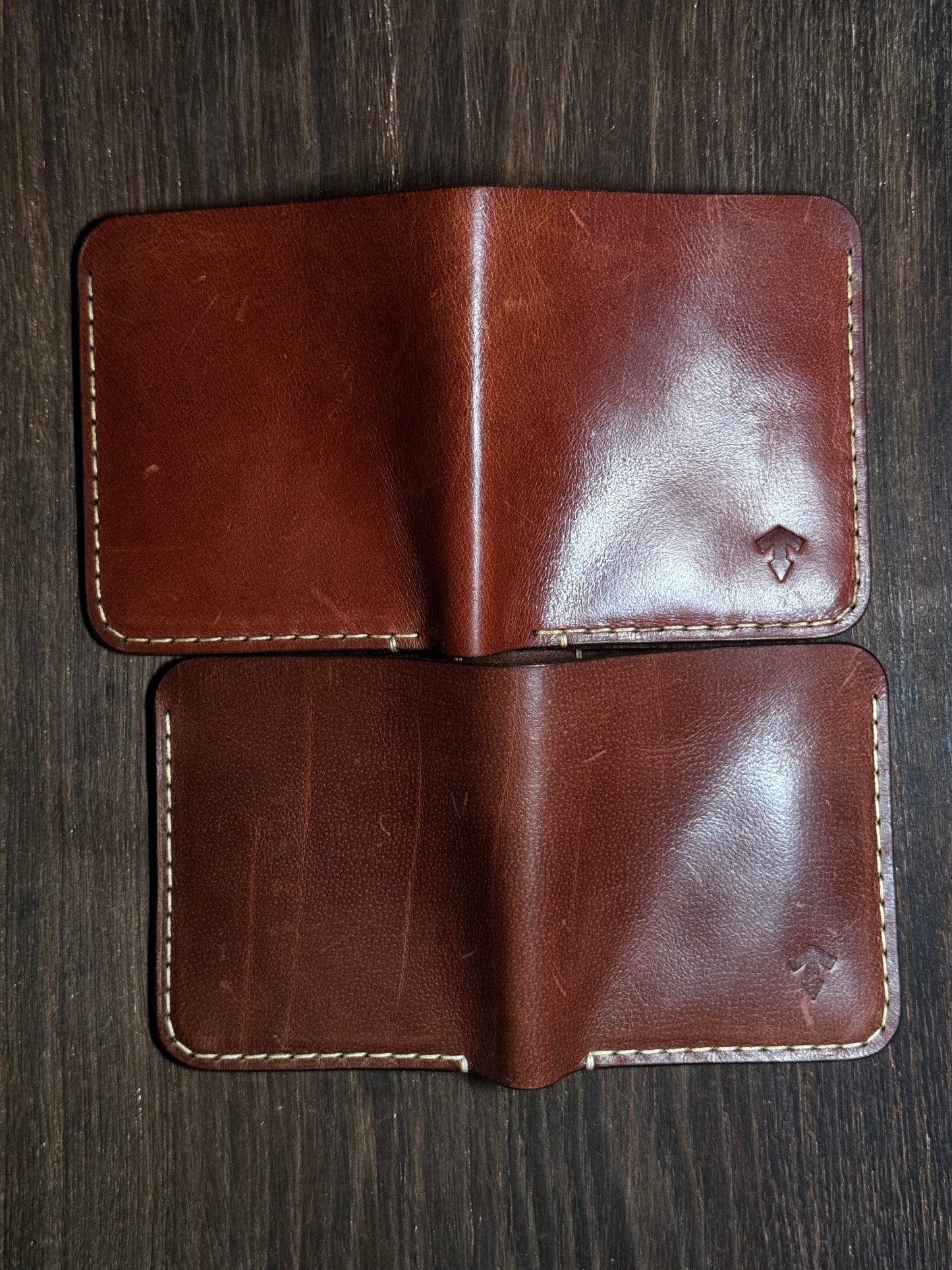 vertical bi fold wallet 6+1 regular size in soft leather