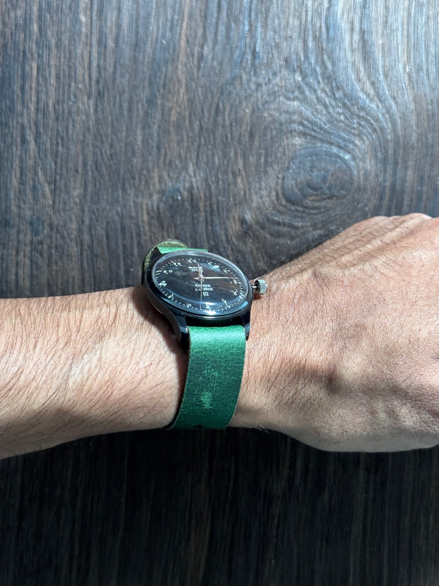 HMT one way NATO vintage green watch straps