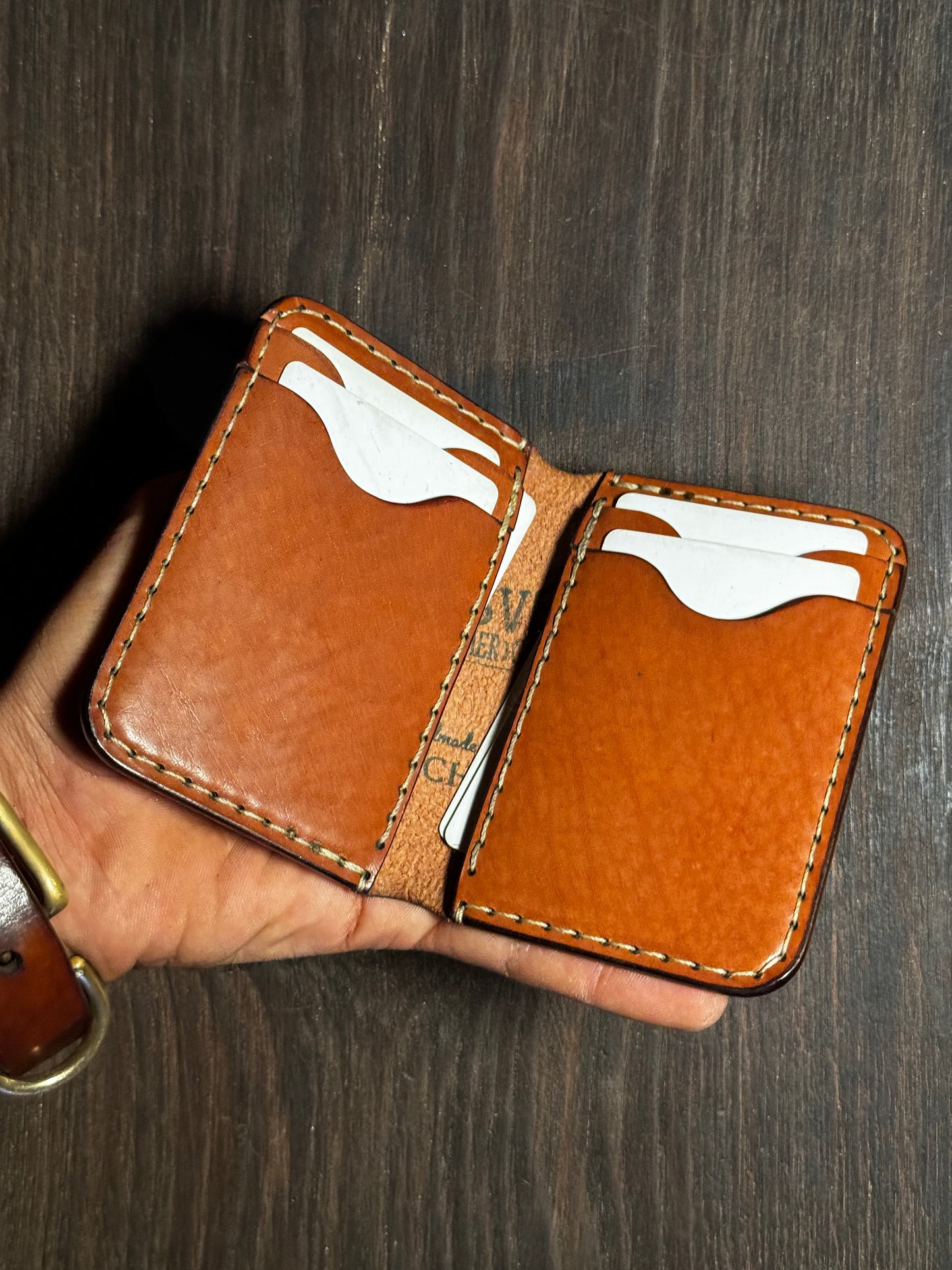 6 cards slots wallet in sturdy leather