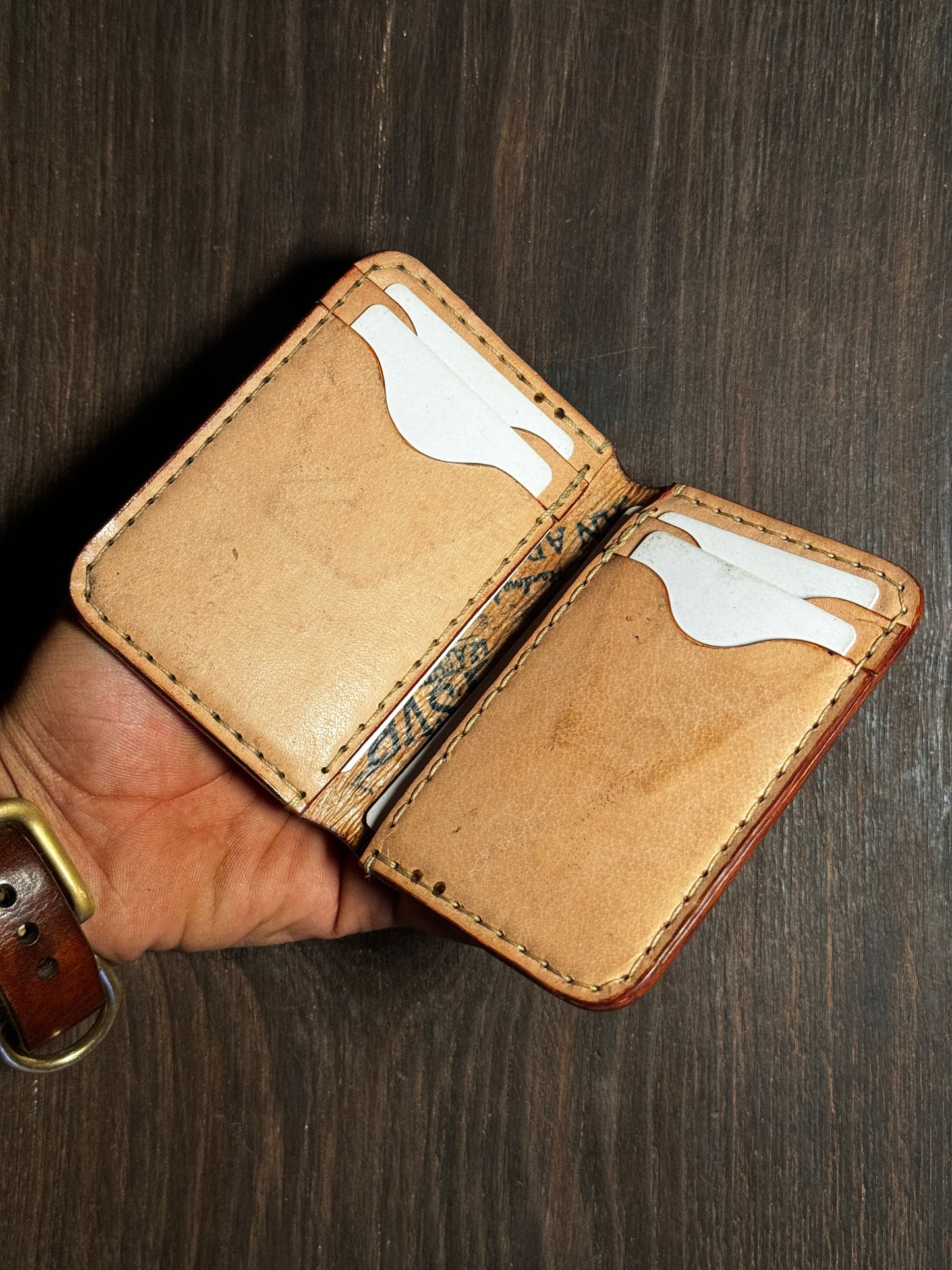 6 cards slots wallet in sturdy leather