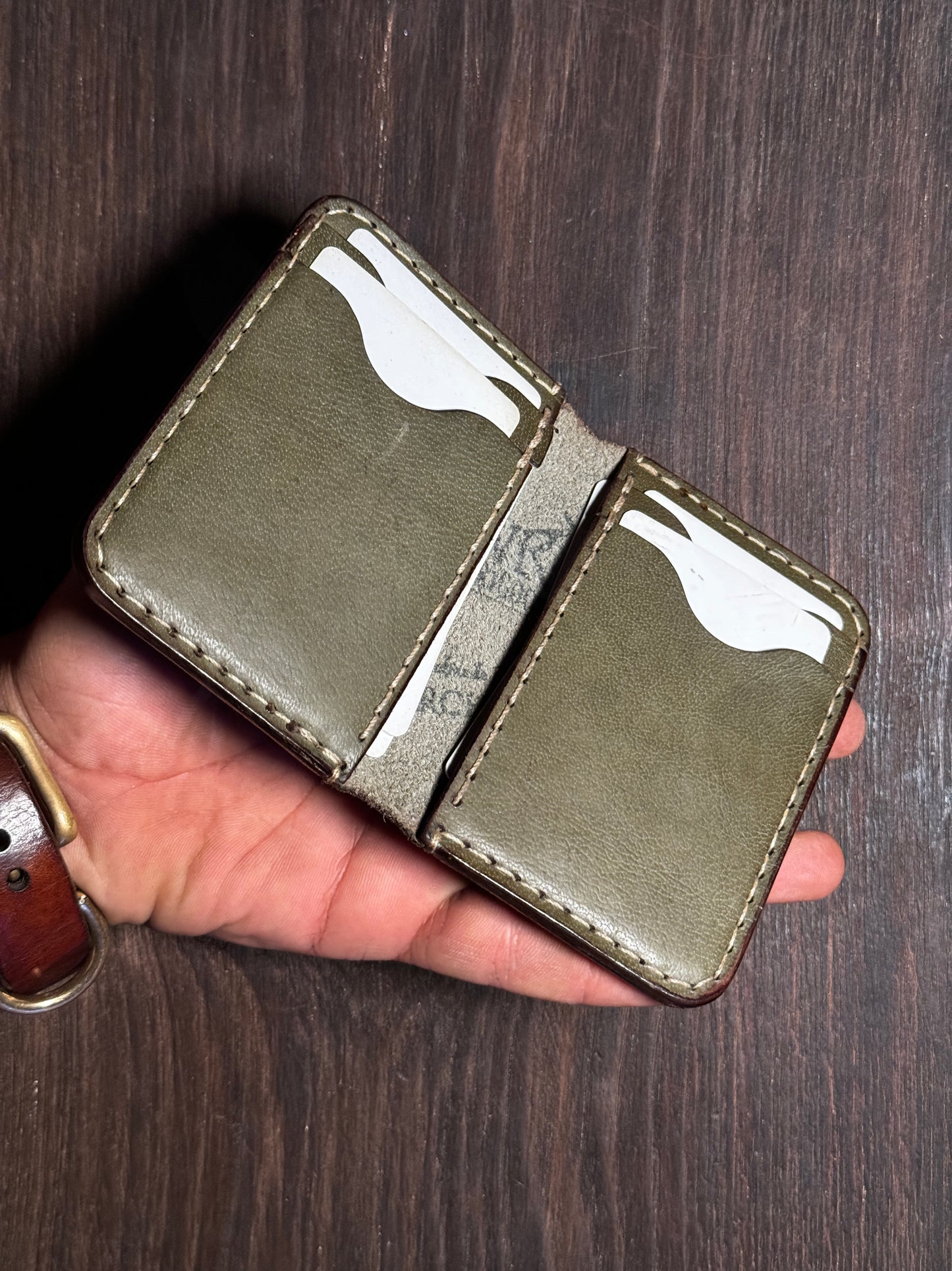 6 cards slots wallet in sturdy leather