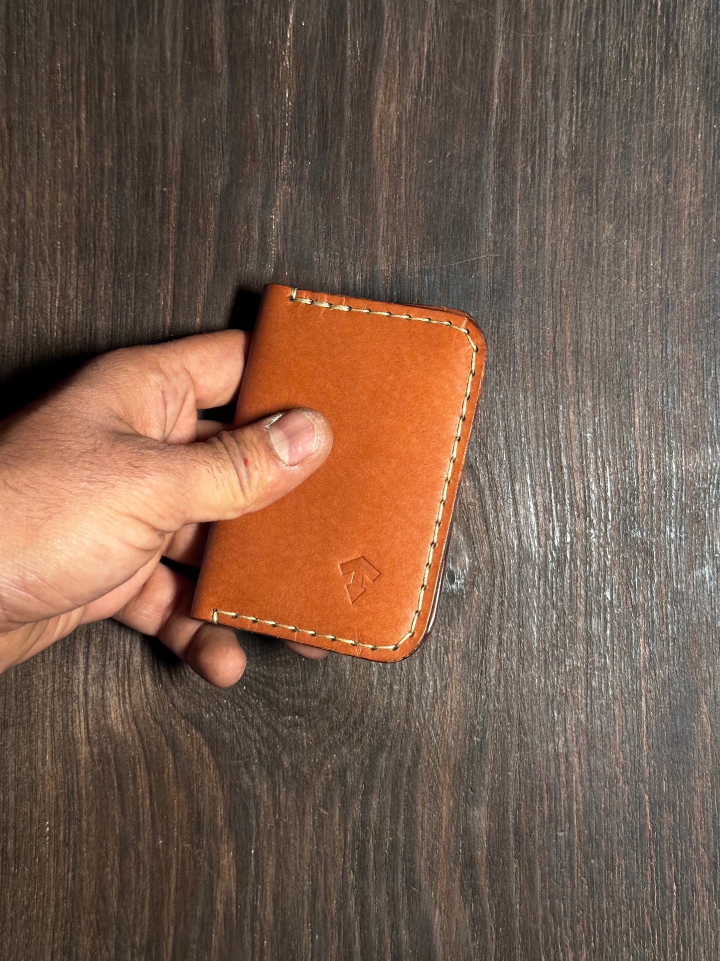 4 cards wallet in sturdy leather