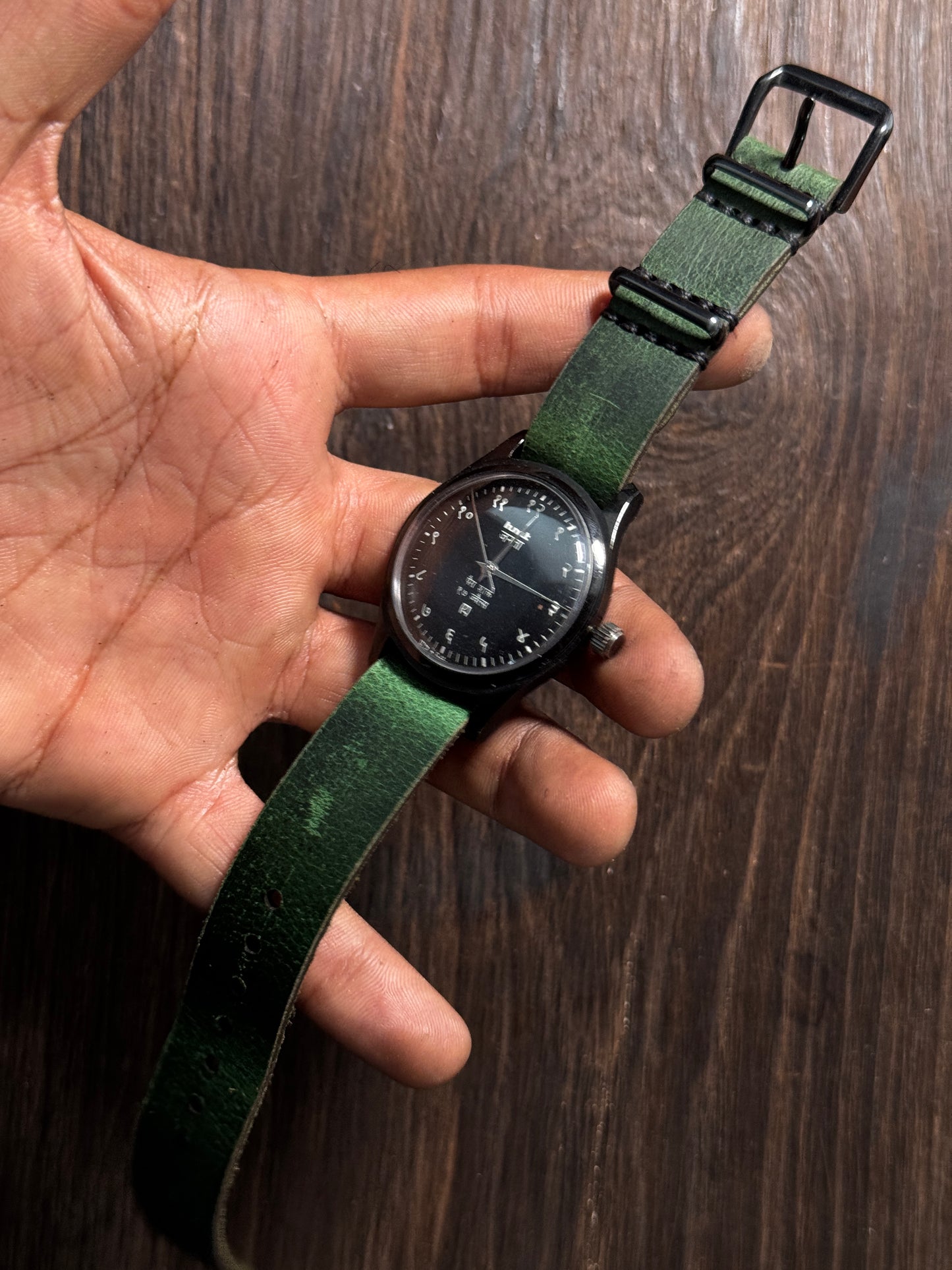 HMT one way NATO  vintage green watch straps