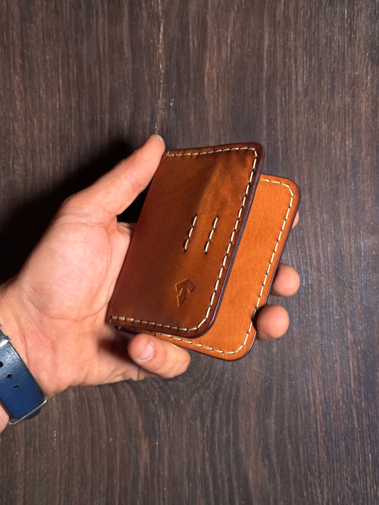 6 cards stop slots bi fold wallet in soft leather