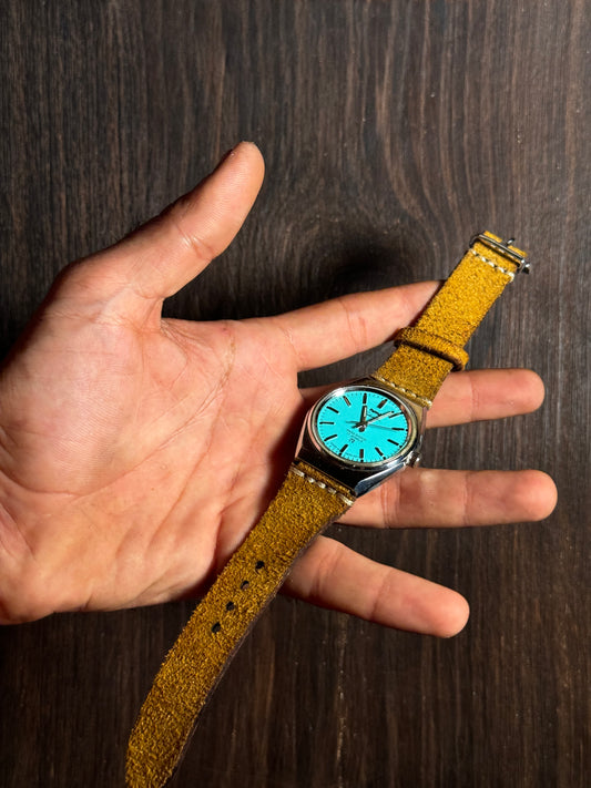 Projected full grain suede Leather watch Straps