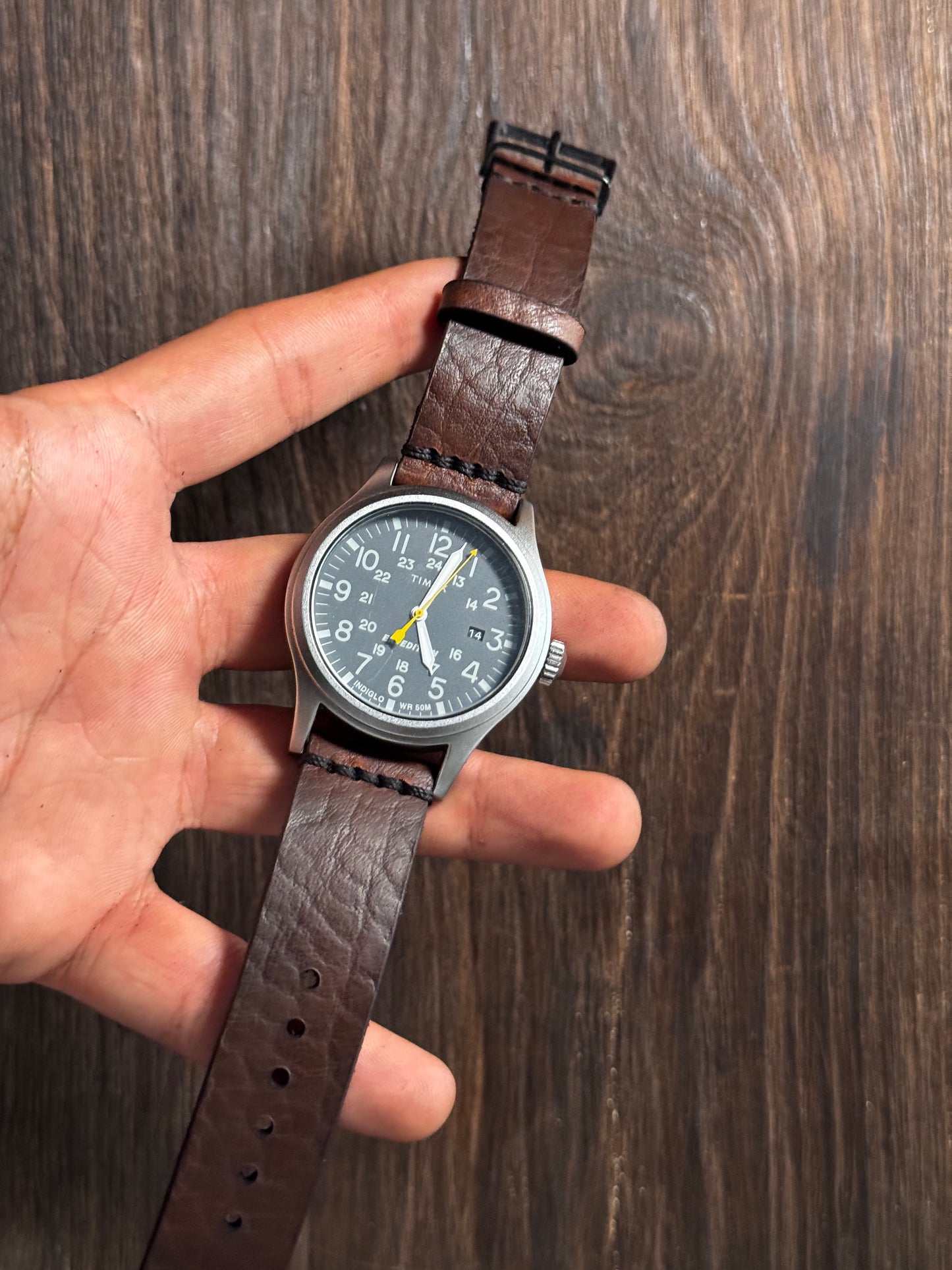 bison horween Leather watch Straps