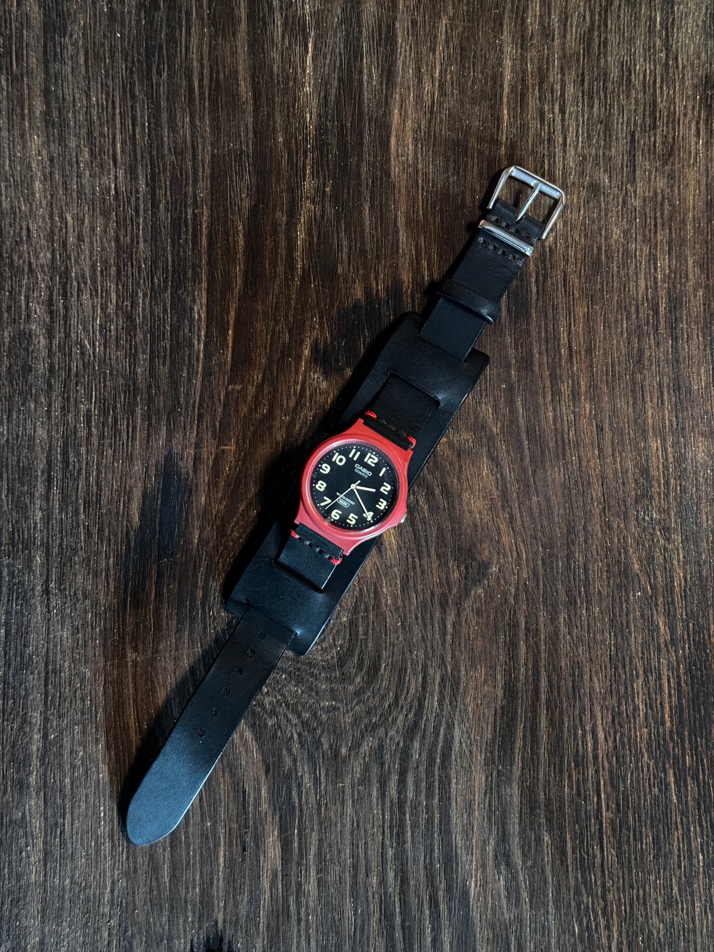 Bund strap in minerva italian Leather watch Straps