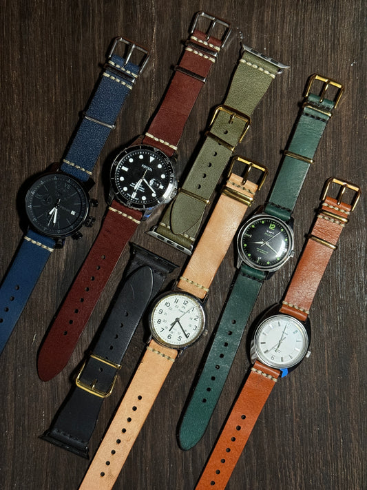sturdy Leather watch Straps