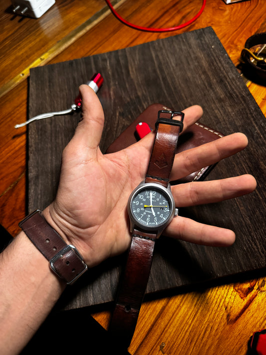 La perla azzurra Leather watch Straps