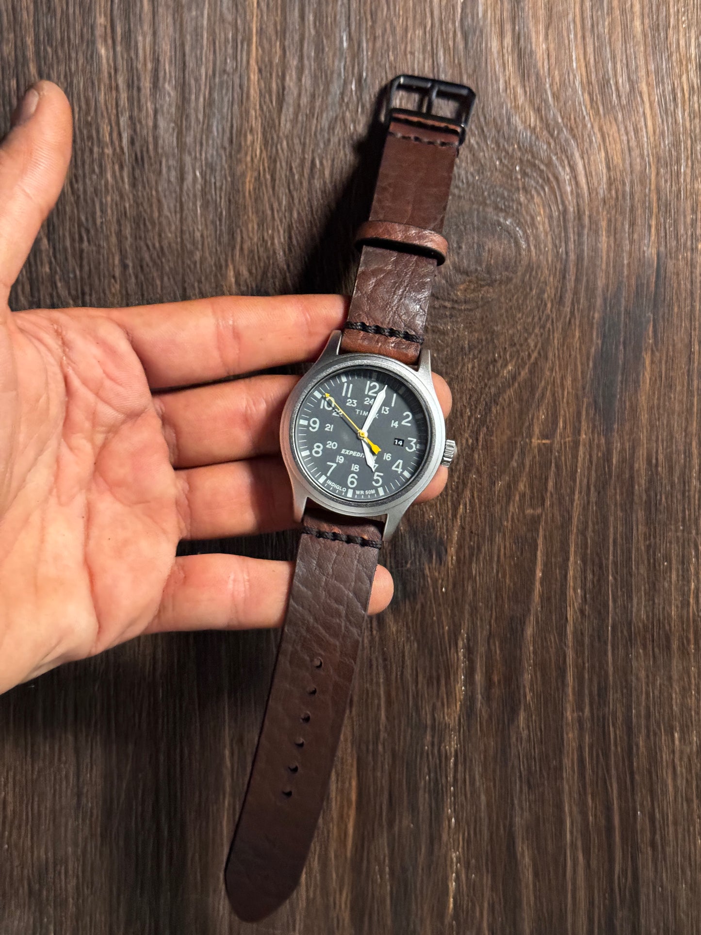 bison horween Leather watch Straps