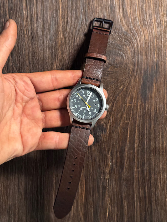 bison horween Leather watch Straps