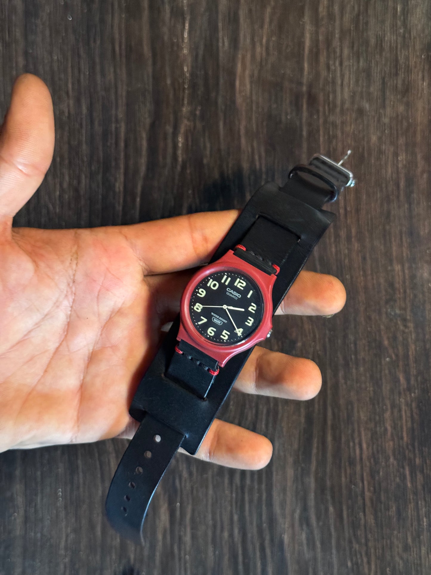 Bund strap in minerva italian Leather watch Straps
