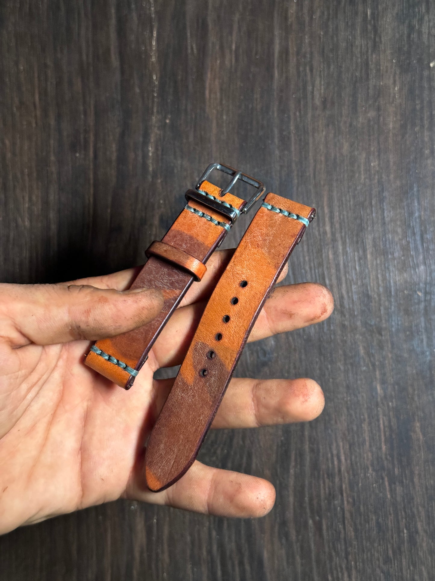 La perla azzurra Leather watch Straps