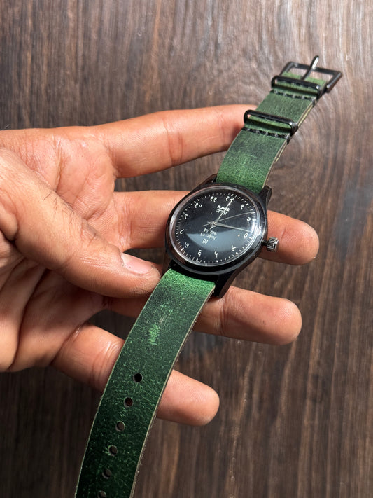 HMT one way NATO  vintage green watch straps