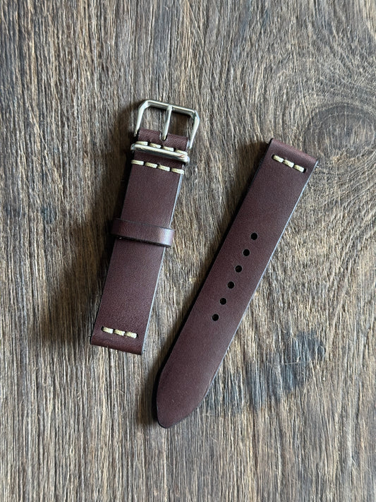 Vachetta MAHOGANY chest stitched strap
