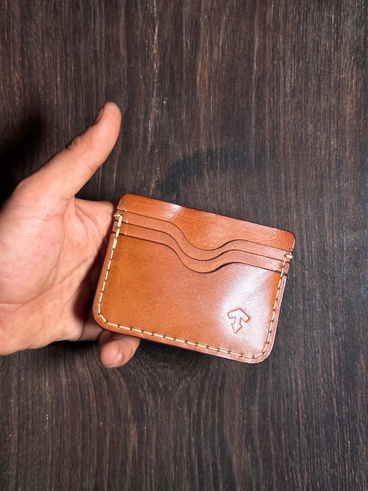 6 cards no fold sleeve wallet in soft leather