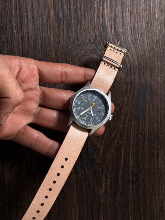 One way NATO sturdy Leather watch Straps