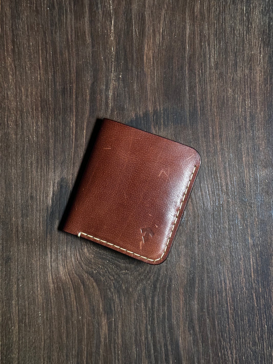 vertical bi fold wallet 6+1 regular size in soft leather