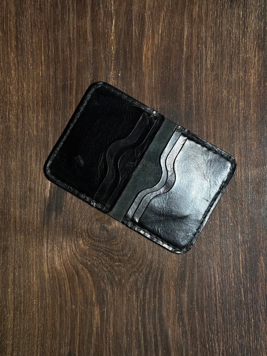 6 cards + 1 pocket bi fold wallet in soft leather