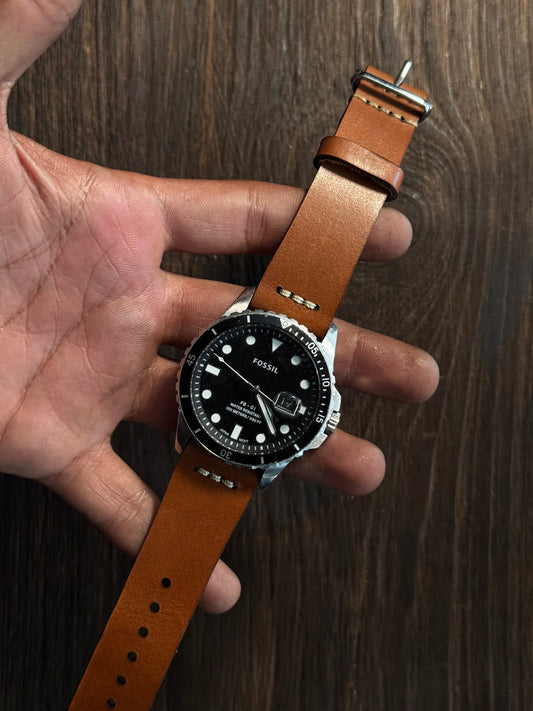 Vachetta MAHOGANY chest stitched strap
